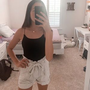 paperbag striped shorts!!